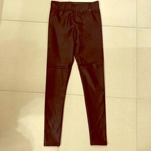 Faux leather pants